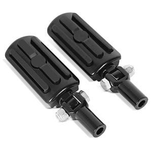 Passenger footpegs with supports fits for Harley Davidson Fat Boy 00-17 BL1 black Craftride