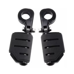 Motorcycle crash bar foot pegs with holder SF6 universal footrests Craftride black