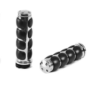 Lenker-Griffe 1" Zoll Craftride CG3 CNC Alu für Harley-Davidson Kawasaki Yamaha Suzuki Honda chrom_0
