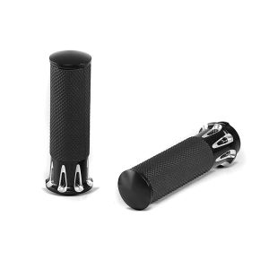 Lenker-Griffe 1" Zoll Craftride CG12 CNC Alu für Harley-Davidson Kawasaki Yamaha Suzuki Honda schwarz_1