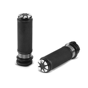 Lenker-Griffe 1" Zoll Craftride CG14 CNC Alu für Harley-Davidson Kawasaki Yamaha Suzuki Honda schwarz_1