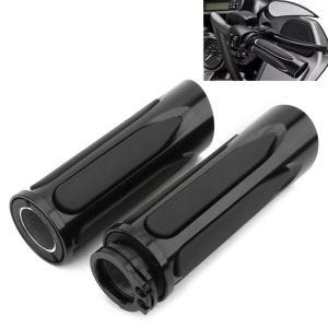 Handlebar grips 1" inch CNC Alu fits for Harley Davidson Dyna Low Rider / Street Bob Craftride HG5 black