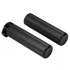 Handlebar grips 1" inch CNC Alu fits for Harley Davidson Sportster 883 / Custom / Low Craftride HG7 black