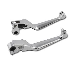 Brake and Clutch Lever Set Skull I fits for Harley Davidson Dyna Super Glide Custom 05-15 chrome Craftride