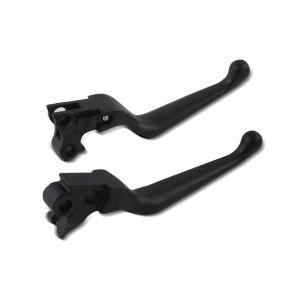Brake and Clutch Lever Set Grip fits for Harley Davidson Dyna Super Glide Custom 05-15 black Craftride