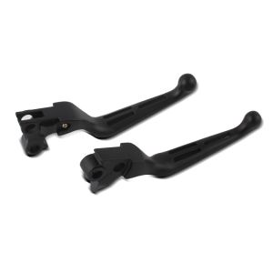 Brake and Clutch Lever Set Stripe fits for Harley Davidson Sportster Dyna Softail Touring 96- black Craftride