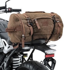 Hecktasche für Roller Vintage 25L Canvas Rucksack Gepäckrolle braun Craftride_1