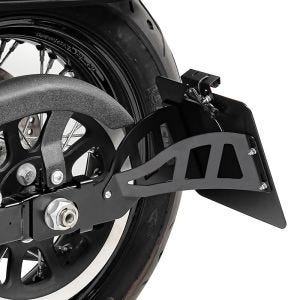 Side Mount license plate holder fits for Harley Davidson Dyna Super Glide Custom 06-15 CRB Craftride black