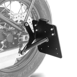 Side Mount license plate holder compatible with Triumph Bonneville Bobber / Black 17-24