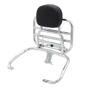 Rear luggage collapsible rack compatible with Vespa GTS 300 / 250 / 125 08-22 with backrest Craftride chrome
