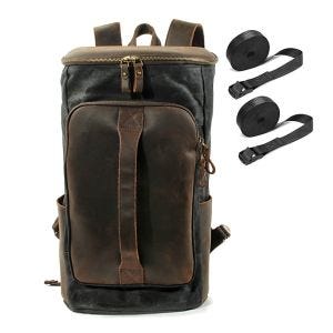 Motorrad Gepäckrolle Craftride VG7 Hecktasche Vintage 25Ltr inkl. Spanngurte schwarz_1