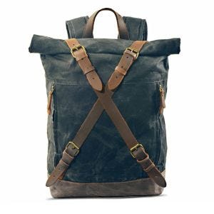 Motorrad Rucksack Craftride CR3 Canvas Tasche gewachst 13Ltr in dunkelgrau_1