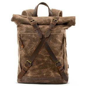 Motorrad Rucksack Craftride CR3 Canvas Tasche gewachst 13Ltr in braun_1