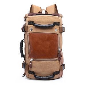 Canvas Rucksack Craftride VG6 Retro Tragetasche Vintage 28Ltr braun_1
