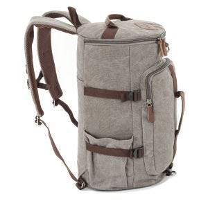 Retro Rucksack Craftride VG5 Gepäckrolle Vintage 30L hellgrau_1