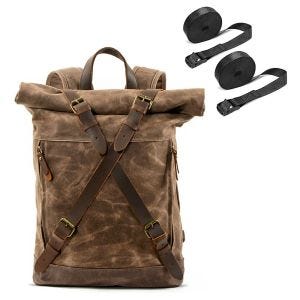Motorcycle Tail bag Craftride CR3 Vintage incl. straps brown