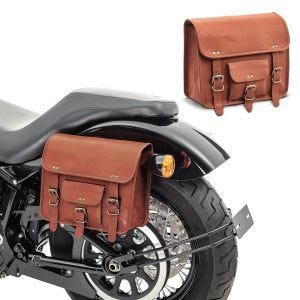 Satteltaschen für Royal Enfield Classic 500 Craftride SV1 Paar 8Ltr braun_0
