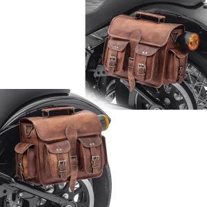 Satteltaschen für Indian Scout / Sixty Craftride SV3 Paar 6Ltr braun_0