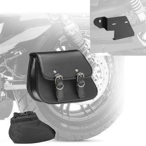 Schwingentasche mit Halter für Harley Davidson Dyna Super Glide Custom 05-15 Craftride DYT_1