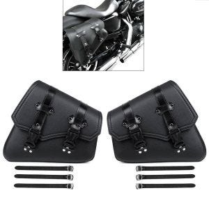 Set 2x Satteltasche für Triumph Bonneville Bobber / Black Seitentasche Craftride SB4 schwarz_1