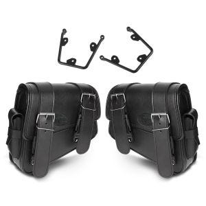 Set 2x Satteltaschen mit Halter für Kawasaki Vulcan S 15-21 Craftride Montana links-rechts_1