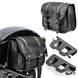 Set 2x Satteltaschen mit Halter QL für BMW R 18 20-21 Craftride SV1-schwarz links-rechts_1