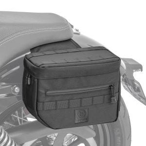 Saddlebags Club Style compatible with Harley Davidson Models Ballistic Nylon Craftride DC1 Black