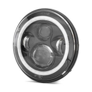 LED Scheinwerfer 7" passend für Harley Davidson Hauptscheinwerfer mit E-Prüfzeichen DRL FS8 schwarz