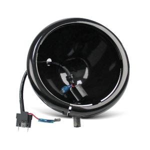 LED Scheinwerfer-Gehäuse Kit 5,75" für Harley Davidson Craftride Lampenhalter schwarz_1