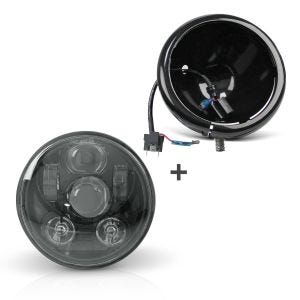 LED Scheinwerfer Set 5,75 Zoll für Harley Davidson Hauptscheinwerfer schwarz Craftride C6_1