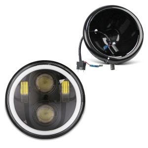 LED Headlight 5.75" Inch Set fits for Harley Davidson Sportster Forty-Eight 48 10-20 Headlamp Projector black Craftride M18