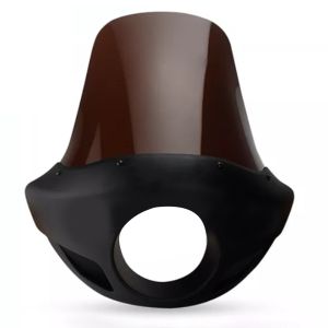 Headlight Fairing for Cruiser Custom Windshield Craftride VD8 black matt Dark Smoke CB15808