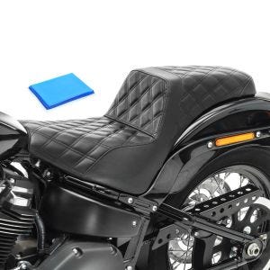 Doppel Sitzbank Gel für Harley Dyna Super Glide Custom 06-15 Duo Sitz Craftride SP6 schwarz_1