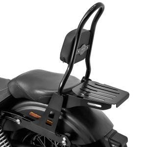 Sissybar fits for Harley Davidson Dyna Super Glide Custom 06-15 Craftride Fast Rider-M incl. Rear rack black