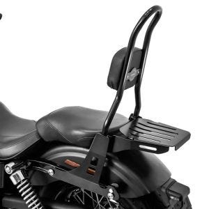 Sissybar fits for Harley Davidson Dyna Super Glide Custom 06-15 Craftride Fast Rider-L incl. Rear rack black
