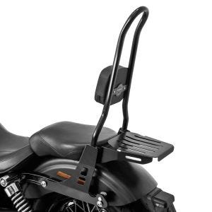 Sissybar fits for Harley Davidson Dyna Super Glide Custom 06-15 Craftride Fast Rider-XL incl. Rear rack black
