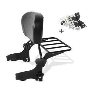 Sissy Bar + Gepäckträger + Docking-Kit für Harley-Davidson Electra Glide Standard 97-08 schwarz Craftride_0
