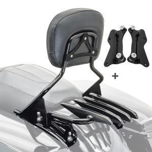 Sissybar + Gepäckträger XB für Harley Davidson Electra Glide Ultra Limited 14-20 schwarz Craftride_1