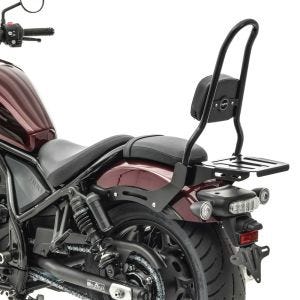 Sissy Bar L3 für Honda Rebel 1100 2021 mit Gepäckträger schwarz Craftride_1