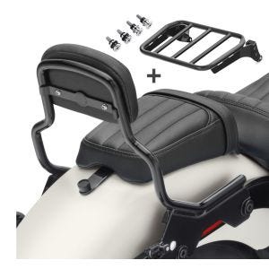 Sissybar für Harley Softail Low Rider / S 18-20 XS mit Gepäckträger und Docking schwarz Craftride_1
