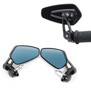 Motorrad Lenkerendenspiegel LS6 Craftride Lenkerspiegel in schwarz Paar ohne ECE