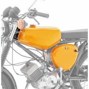 Tank / Petrol Tank compatible with Simson S51 / S50 / S70 with side cover Craftride orange