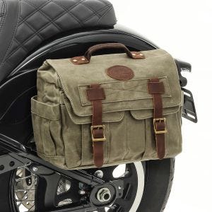 Saddle bag compatible with Royal Enfield Classic 500 / Meteor 350 side bag Craftride CV1 army green