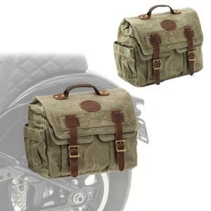 Set 2x Seitentasche für Royal Enfield Classic 500 / Meteor 350 Satteltasche Craftride CV1 army green_1