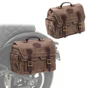 Set 2x Seitentasche für Royal Enfield Classic 500 / Meteor 350 Satteltasche Craftride CV1 braun_1