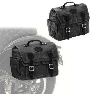 Set 2x Seitentasche für Royal Enfield Classic 500 / Meteor 350 Satteltasche Craftride CV1 schwarz_1