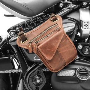 Seitentasche für Triumph Bonneville Bobber / Black Craftride SR1 Leder_1