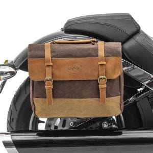 Seitentasche für Royal Enfield Classic 500 / Meteor 350 Satteltasche Craftride CV5 braun_1