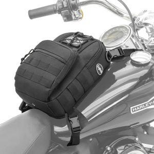 Tank bag with strap attachment compatible with Royal Enfield Meteor 350 Craftride Dark Gear 9L