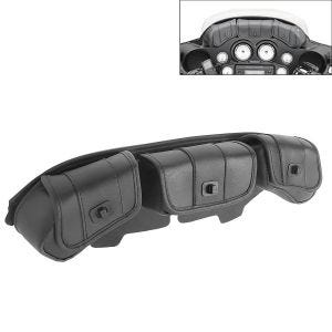 Windshield bag with 3 compartments fits for Harley Davidson Touring 96-13 Craftride WT1 black